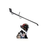 Metal Craft Customs Helmet and Jacket Hanger, Helmet Holder, Wall Mount Helmet Rack, Helmet Bracket (2138958, Black)