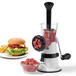 Starfrit, 3-in-1 Meat Grinder with Interchangeable Blades & Sausage Maker Attachment, Ideal for Homemade Burgers, Meatballs & Sausages, Durable, Dishwasher Safe