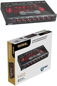1 Ecualizador SOUNDSTORM SSL S4EQ Ecualizador preamp Crossover de 4 Bandas iluminación Ultra Slim de Dos Colores Rojo o Verde, 1 Pieza