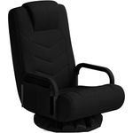 Yaheetech Floor Gaming Chair Swivel Video Game Chair Multipurpose Lazy Lounger Couch for Playing Games, TV, Reading with 6 Adjustable Position, Side Pocket, Armrest Handles