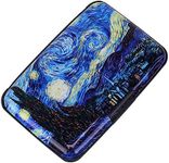 ELFISH RFID Blocking Credit Cards Holder Aluminum Wallet Metal ID Case for Men Women (see moon)