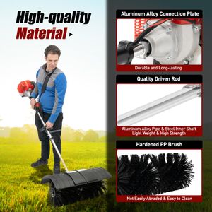 Power Brush 52cc Petrol Sweeper – Artificial Grass Broom for Garden, Driveway