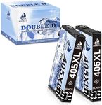 405xl Black Ink Cartridges for Epson 405XL 405 Ink for Workforce Pro WF-7830DTWF WF-4820DWF WF-3820 WF-7840DTWF WF-4830DTWF WF-3825DWF WF-4825DWF WF-7835DTWF (2 Black)