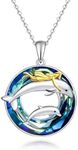 Fryneauy Dolphin Girl Necklace 925 