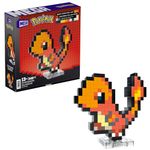 MEGA Pokémon Action Figure Building Set, Charmander with 349 Pieces and Pixel Retro Style, for Table or Wall Decor, Build & Display Toy for Collectors, HTH76