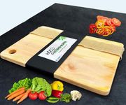 Single Piece Wooden Cutting Chopping Board for Kitchen |Reversible Cutting Board | No Dyes or Polish or Varnish - Natural Finish | Non Slip Chopping Board Wooden, Large Size Wood Cutting Board