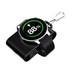 Portable Watch Charger for Samsung,2000mAh 2-in-1 Magnetic Travel Emergency Power Bank,Keychain Galaxy Watch Charger for Samsung Galaxy Watch 6/6 Classic/5/5Pro/5 LE/4/4 Classic/3/3Classic (Black)