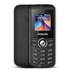 Motorola A100 Keypad Mobile Phone with 2 Years Replacement Warranty, Long Battery Backup, Loud Speaker, Wireless FM Radio, Torch, Durable Feature Phone (Black)