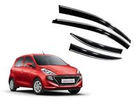 Caraxia Unbreakable Chrome Line Door Window Visor Wind Rain Guard Deflector Trim for Front & Rear Left/Right Door Visor - Compatible with San-TRO (2018 Onwards)