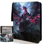 sabermaster Trading Card Binder for YuGiOh, Fits 900 Cards Card Collector Album Holder,with 40 Removable Sleeves Toys Gifts for Boys Girls