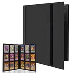 WAIZHIUA 9-Pocket Trading Card Binder 540 Pockets PU Leather Card Binder Trading Card Album Card Folder with Elastic Strap for Pokemon Yu-Gi-Oh Sports Cards, 30 Sheet