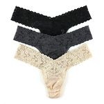 Hanky Panky Low Rise 3 Pack- One Size- Black, Granite, Chai