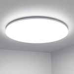 Lepro Bathroom Lights Ceiling, 24W 2400lm Bright LED Ceiling Light, IP54 Waterproof, Daylight White 5000K, Large, Flush Ceiling Light for Living Room Kitchen, Hallway, Outside Porch and More, Ø28CM