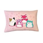 Squishmallows Bedding Silky Satin Standard Beauty Silky Satin Standard Reversible Pillowcase Cover 20x30 for Hair and Skin, (Officially Licensed Product)