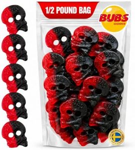 BUBS Raspberry Salty Licorice SKALLE 8 oz of Swedish Candy