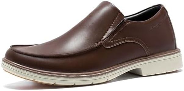 Men’s Orthopedic Business Leather Dress Shoes: Stylish Arch Support Oxfords for Leisure Wedding Outdoor and Driving, Cushion Orthotic Loafers for Plantar Fasciitis Flat Feet Dark Brown Size 11
