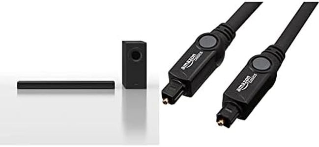 Panasonic SC-HTB490 Soundbar 320W, Surround 2.1, Bluetooth & Amazon Basics Cavo audio ottico digitale Toslink, 1,83 m