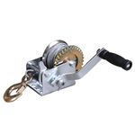 BIG RED ATRT1061CRR Torin Manual Hand Crank Winch: 26.3ft Steel Cable with 600lbs Capacity, Silver