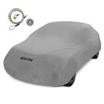 Motor Trend Breathable Lightweight Car Cover, Anti-Moisture Build-Up Water-Resistant Scratch-Resistant Travel-Friendly, Universal Fit for Cars SUVs Trucks Vans All-Weather Outdoor/Indoor, (M) 170" L