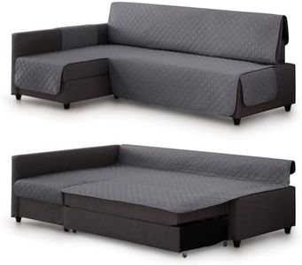 Housse rembourrée Milica Compatible avec Le canapé d’Angle-lit Friheten de IKEA | Protection élégante et Lavable | Adaptée à méridienne Gauche ou Droite | Fabriquée en Europe | Couleur : Gris