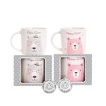 New Parents Set of 2 Mummy and Daddy Mugs - Gifts for Mum Daddy Gifts - Gifts for New Mums - New Dad Mug - Mummy Mug Mummy Gifts - Christmas Includes Decision Coin for Parents (Mama & Papa Bear)