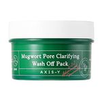 AXIS-Y Mugwort Pore Clarifying Wash Off Pack | Exfoliating | Pore Reduction | Acne, blackhead, oily skin care | Clay/Mud Mask | Korean Skincare | 100ml / 3.38 fl. oz.