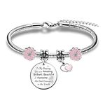 Granny Bangle Gran Gifts Nana Wrist Bracelets Mothers Day Gift Grandma Birthday Gift Grams Appreciate Keepsakes Unique Flower Heart Charm Gran Family Day Christmas Retirement Jewelry