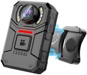 SPIKECAM 4K Body Camera with Audio and Video and Magnet Mount, 160° Wide Angle, 2" IPS Screen, Ultra-Slim Bodycam Camera with Sound and Night Vision, External Storage for Security, Police 64GB