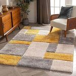 Roar Carpet_Handwoven 3D Carved Super Soft Shaggy Collection Microfiber & Polyester Silk Touch Rugs Living Room Dorm Kids Room, Non-Slip Area Rugs Comfy Carpet, Size(4x4 Round,feet)