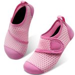 JOINFREE Girls Auqa Shoes Toddler Boys Quick-Dry Water Shoes Lightweight Water Shoes for Kids Pink Mesh 9.5-10 Toddler