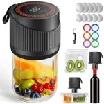 CooAoo Electric Mason Jar Vacuum Sealer Kit - 4 in 1 for Wide and Regular Mouth Jars, Wine Bottles, Bags, and Containers - Automatic Stop