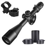 SPINA OPTICS 6-24X50 FFP First Focus Plane Telescopic Colimator Sight Rifle Scope MIL Dot Reticle Hunting Shooting riflescope Optical Sight (with 11mm Rings)