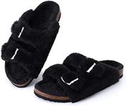 KIDMI Fuzzy Slippers Women with Cor