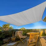 Artpuch Sun Shade Sails 12'x16' Grey Canopy, 185GSM Shade Sail UV Block for Patio Garden Outdoor Facility and Activities