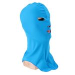 arythe Swimming Cap Sunblock UV Protection Full Face Mask Head Neck Cover Lake Blue