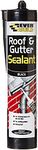 Everbuild Everflex Roof and Gutter Sealant – Butyl-Based Sealant and Adhesive for Roofing – Excellent Weathering Properties – Black – 295 ml