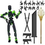 Starnearby T13 Assembly Completed Lucky 13 Action Figure, 13CM 3D Printed Titan 13 Action Figure Dummy13 with 6 Weapons & 6 Hands Sets, Kids' Play Action Figures for Collectors Desktop Decorations