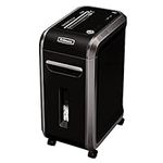 Fellowes 18 Sheet Paper Shredder for Office Use - 100% Jam Proof Cross Cut Shredder - 99Ci Shreds for 30 Minutes - Powershred Office Shredder with Large 34 Litre Pull-Out Bin - DIN Level P4 - Black