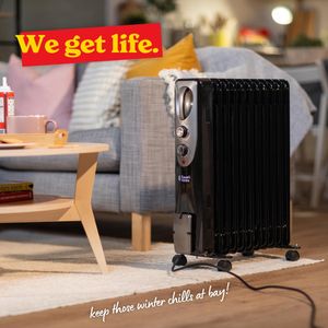 Russell Hobbs 2500W Oil Radiator Heater – Black