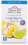 Ahmad Tea Lemon & Lime Cold Brew | Black Tea - 6 x 20 Teabag Sachets