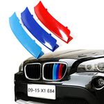 Lanyun Compatible with bmw X1 E84 2009-2015 accessories Color Grill Stripes Trims with 7 Beam Kidney Grille