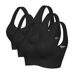 Litthing Women Wide Strap Bras Seamless Everyday Bra Soft Sleep Underwear Daily Netted Racerback Padded Breathable for Yoga Plus Size