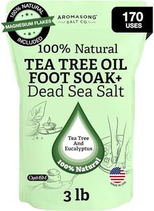 Aromasong Tea Tree Foot Soak with Dead Sea Salt - Pedicure Foot Soak - Athlete's Foot Soak - Eliminates Odor - Made in USA