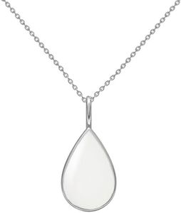 Love Catcher DIY Milk Keepsake Jewelry Kit Sterling Silver Teardrop Pendant Necklace Motherhood Memory Present for New Mom Mother's Day Birthday Christmas (Silver-Full Kit)