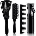 4pcs Curly Hair Brush Set for Adult