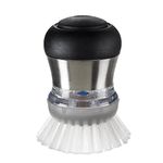 OXO SteeL Soap Dispensing Palm Brush,2-3/4" diam. x 4" h