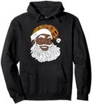 Black Jolly Santa Hoodie African American Santa Kente Hat Pullover Hoodie