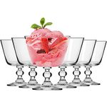 Krosno Dessert Cups Sundae Fruit Trifle Bowl for Ice Cream, Desert Glass | Set of 6 | 380 ML | Krista Collection | Glass Pudding Bowl | Home, Parties & Kitchen | Dishwasher Safe Dessert Pots