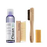 Jason Markk Essential & Suede Kit, Shoe Cleaner, Trainers Care, 4-Piece Set, Deep Cleaning Solution, Two Brush, & Stain Eraser, Ideal for Footwear, Safe for Leather, Suede, Nubuck, Cotton, Knits, 4oz