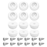 uxcell 12Pcs Rubber Bumper Feet, 6mm H x 11mm W Round Pads with Stainless Steel Washer and Screws for Furniture, Appliances, Electronics